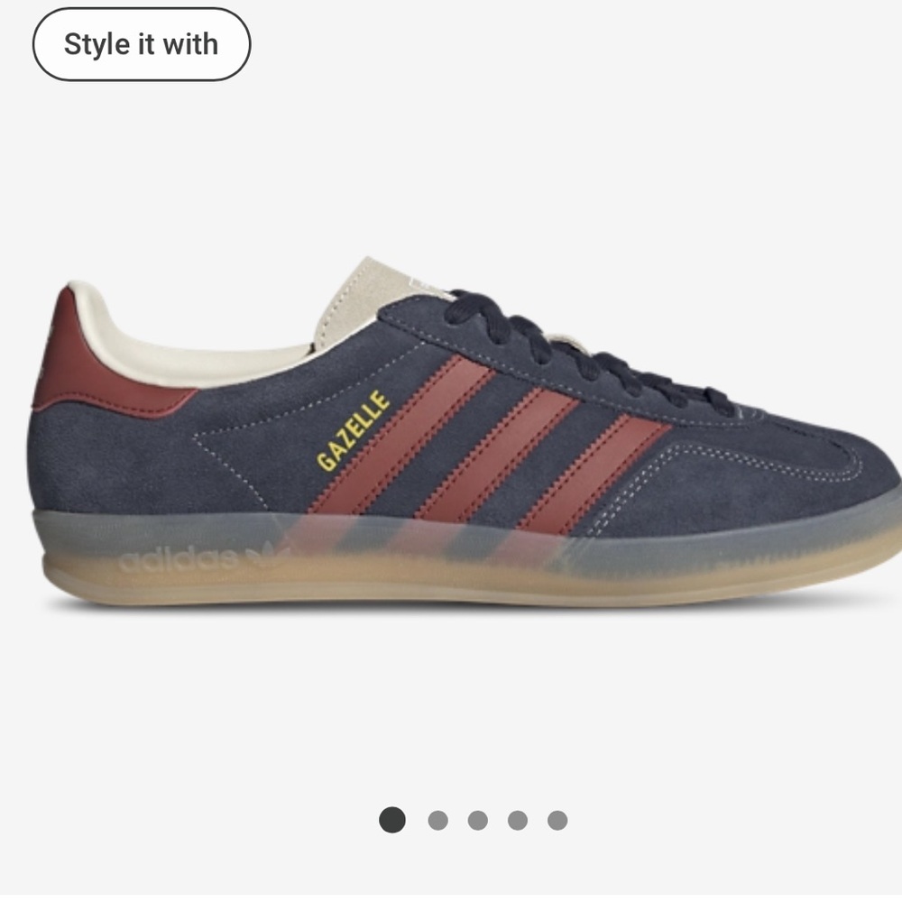 adidas Gazelle Navy and Burgundy Sneakers